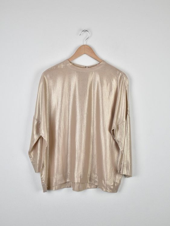 Nice Connection Bluse, gold, 100% Seide, Gr.40 - Bluse - 2ND STORY