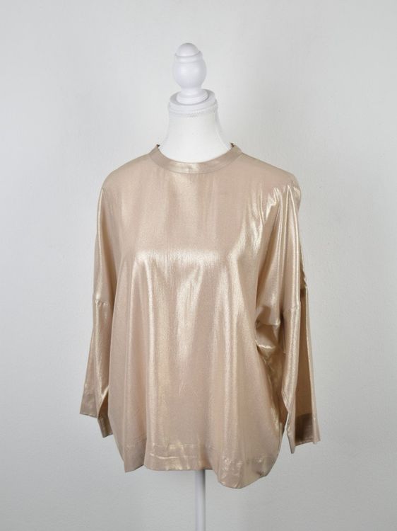 Nice Connection Bluse, gold, 100% Seide, Gr.40 - Bluse - 2ND STORY