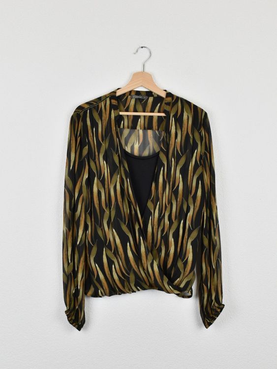 Nile Bluse, Wickeloptik, Gr.L, Viskose - Bluse - 2ND STORY