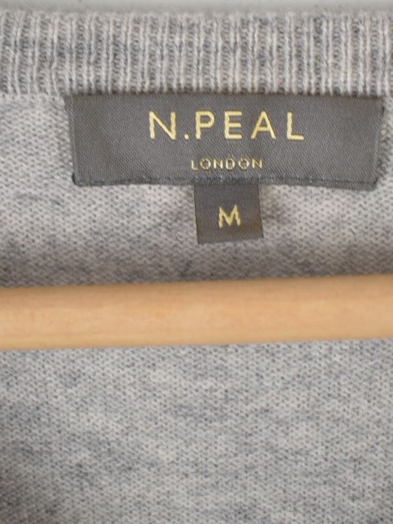 N.Peal London Kaschmir Pullover Gr.M, grau, neuwertig