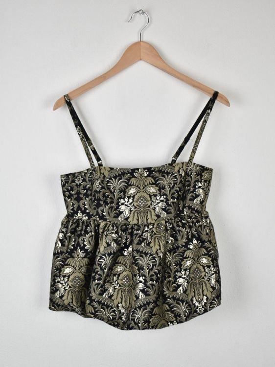 & Other Stories Top, elegant, schwarz/gold Gr.34, neuwertig - Top - 2ND STORY