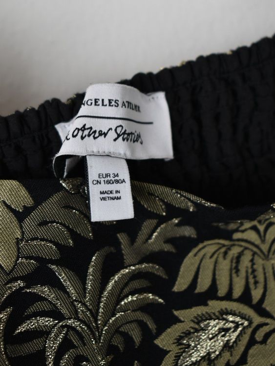 & Other Stories Top, elegant, schwarz/gold Gr.34, neuwertig - Top - 2ND STORY