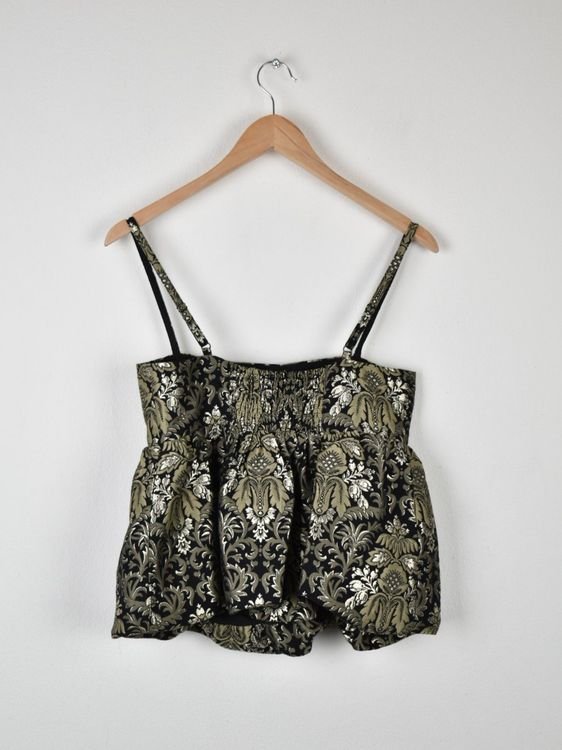 & Other Stories Top, elegant, schwarz/gold Gr.34, neuwertig - Top - 2ND STORY