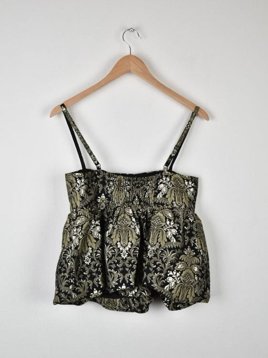 & Other Stories Top, elegant, schwarz/gold Gr.34, neuwertig - Top - 2ND STORY