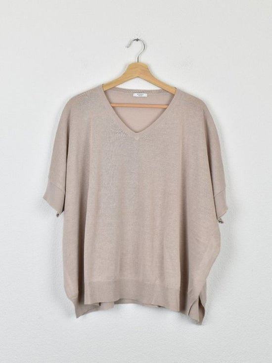 Peserico Poncho Pullover, Leinen & Baumwolle, Gr.44 (IT) - Pullover - 2ND STORY