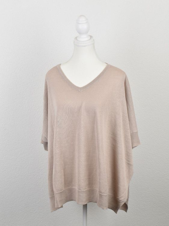 Peserico Poncho Pullover, Leinen & Baumwolle, Gr.44 (IT) - Pullover - 2ND STORY