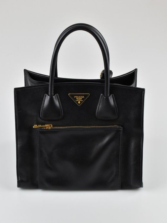 Prada Front Pocket Wing Tote, schwarz - Handtasche - 2ND STORY