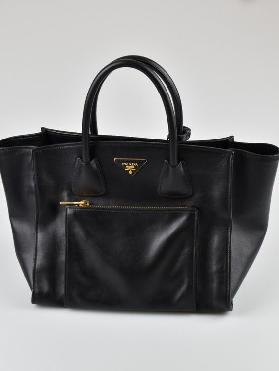 Prada Front Pocket Wing Tote, schwarz - Handtasche - 2ND STORY