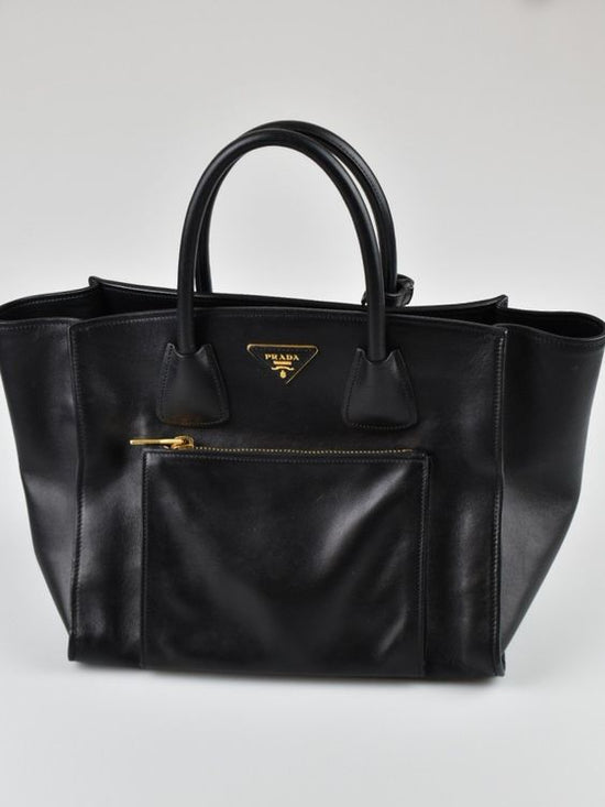 Prada Front Pocket Wing Tote, schwarz - Handtasche - 2ND STORY
