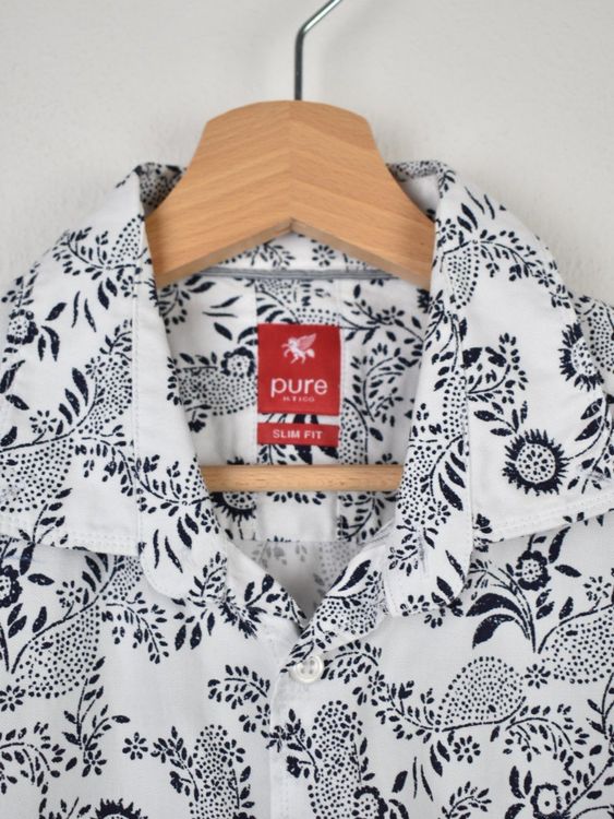 Pure H.Tico Hemd, slim fit, Gr.L, 100% Baumwolle, neuwertig