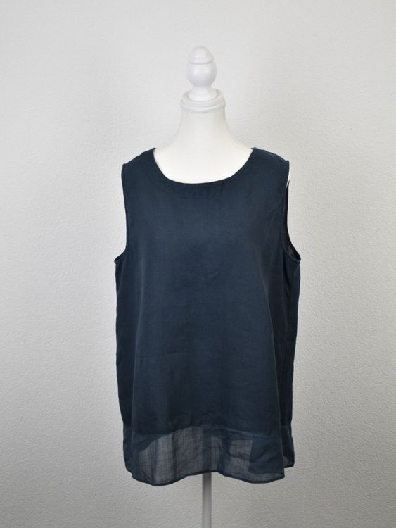 Rosso35 Top, Leinen, Gr.42/44, blau - Top - 2ND STORY