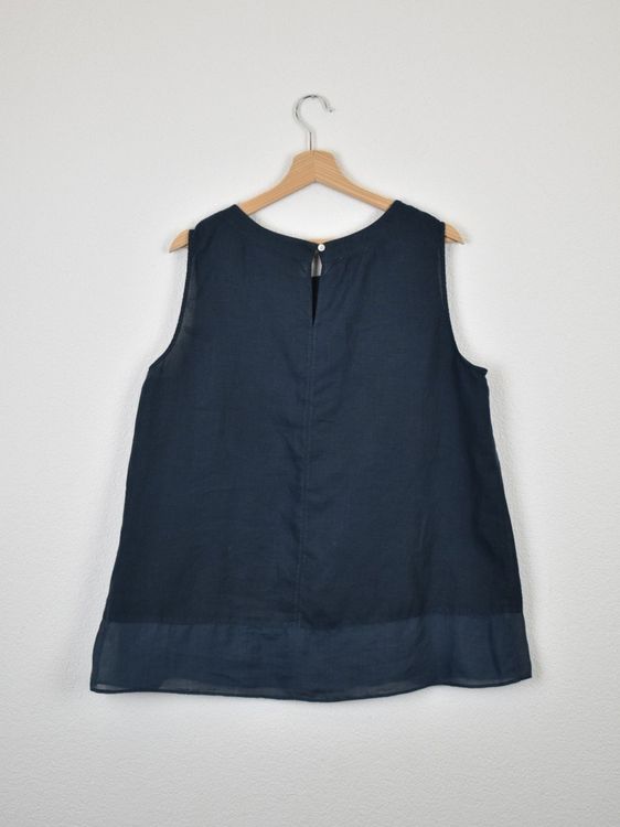 Rosso35 Top, Leinen, Gr.42/44, blau - Top - 2ND STORY
