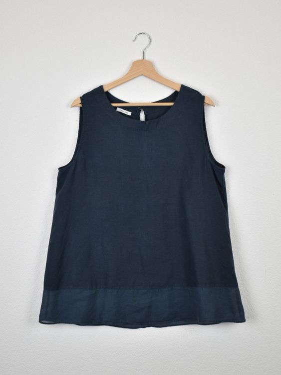 Rosso35 Top, Leinen, Gr.42/44, blau - Top - 2ND STORY