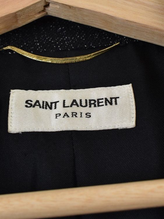 Saint Laurent Blazer, schwarz meliert, Gr. FR 38 (34/36) - Blazer - 2ND STORY