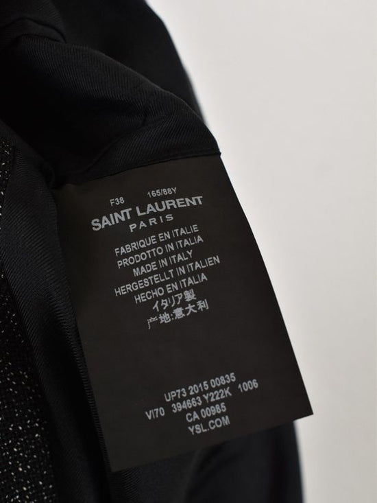 Saint Laurent Blazer, schwarz meliert, Gr. FR 38 (34/36) - Blazer - 2ND STORY