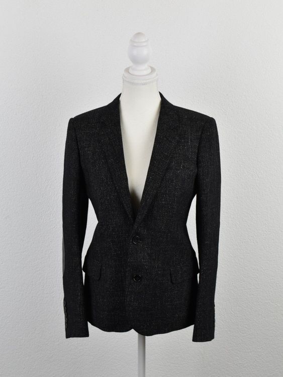 Saint Laurent Blazer, schwarz meliert, Gr. FR 38 (34/36) - Blazer - 2ND STORY