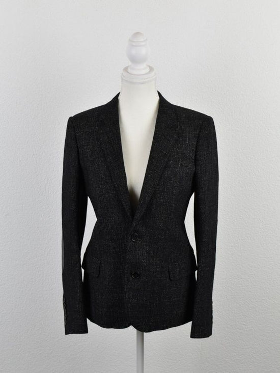 Saint Laurent Blazer, schwarz meliert, Gr. FR 38 (34/36) - Blazer - 2ND STORY