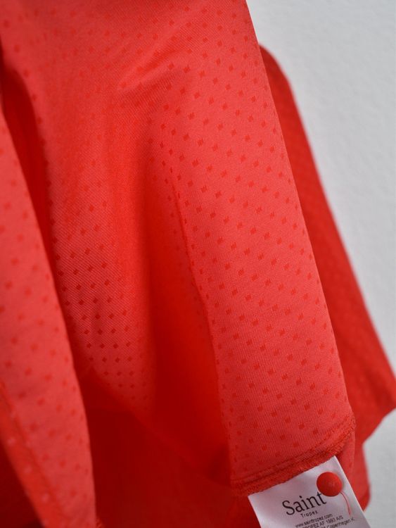 Saint Tropez "Briana" Kurzarmbluse, rot, Gr.XS - S - Bluse - 2ND STORY
