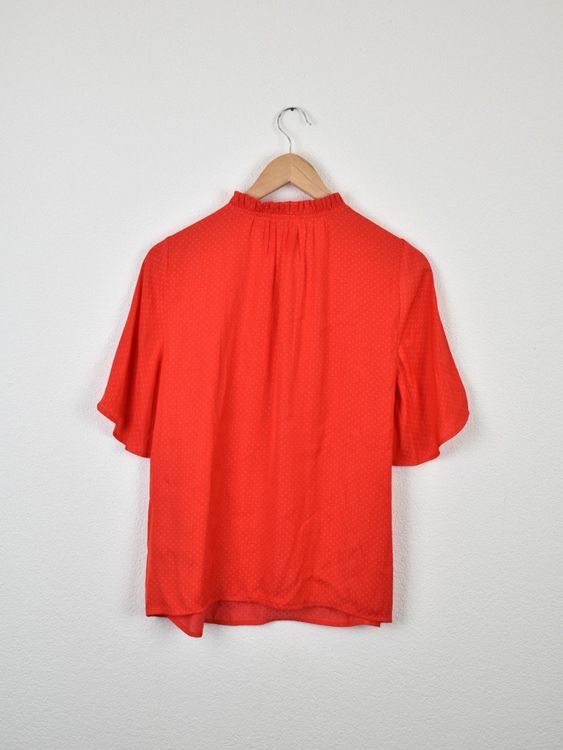 Saint Tropez "Briana" Kurzarmbluse, rot, Gr.XS - S - Bluse - 2ND STORY
