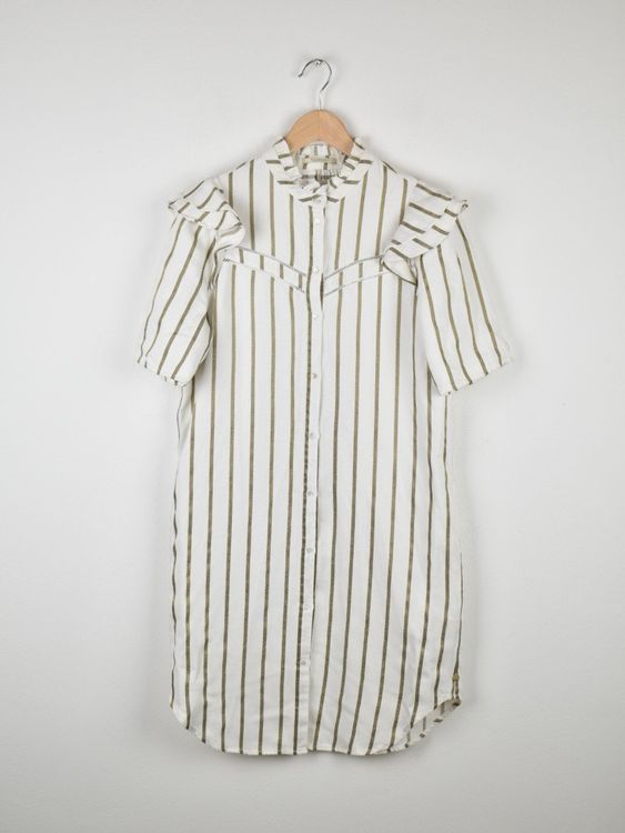Scotch & Soda Hemdkleid Gr.M, Lyocell & Leinen