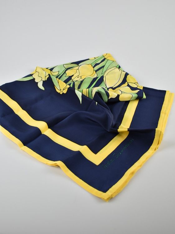 Seidentuch, handbemalt, Unikat, 104 x 104cm - 0