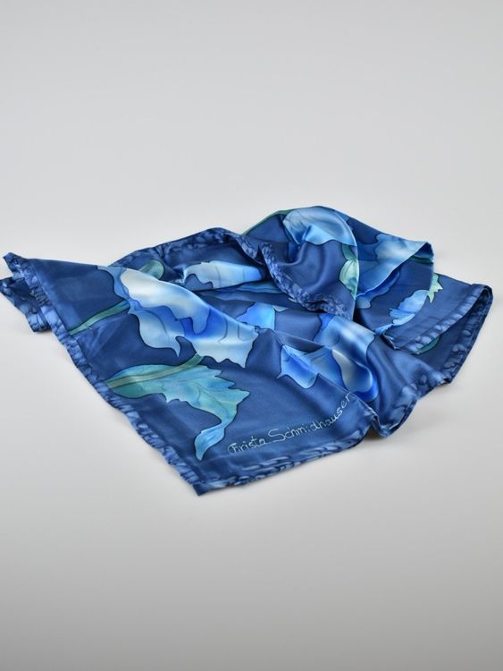 Seidenschal, handbemalt, Unikat, 47 x 137cm - 0