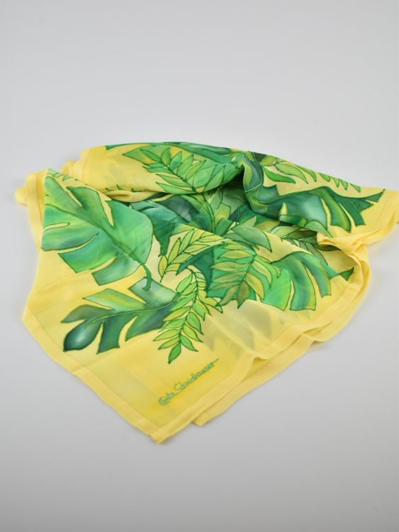 Seidenschal, handbemalt, Unikat, 49 x 147cm - 0