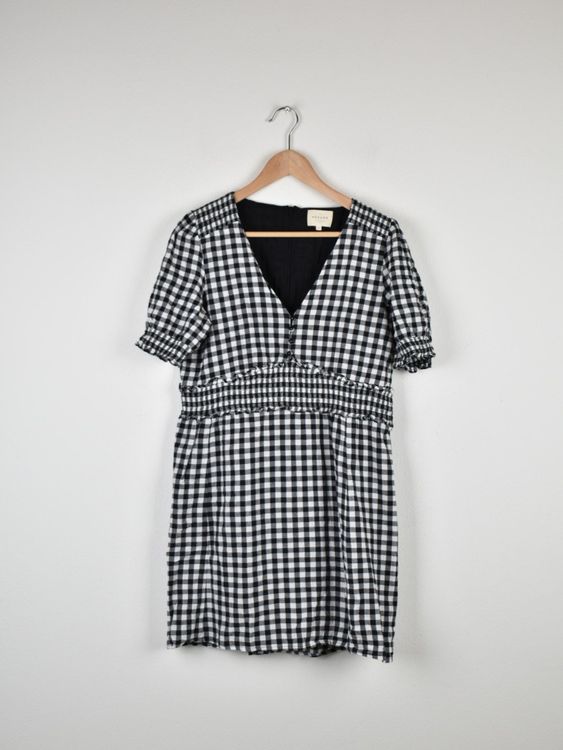 Sézane Kleid, Gr.42 (40), kariert, 100% Baumwolle