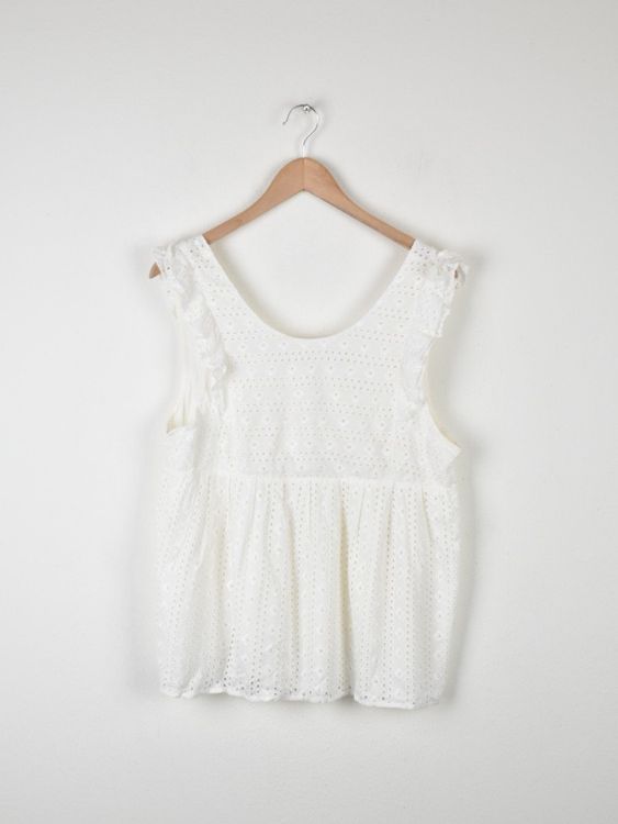 Sézane Top, Gr.44, offwhite, neuwertig, 100% Viskose - Top - 2ND STORY