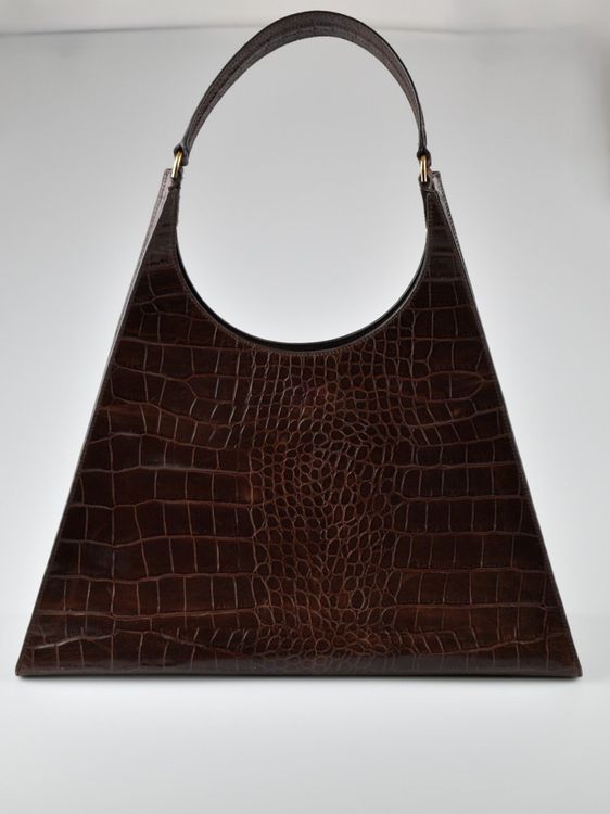 Staud Large Rey Schultertasche, braun, Leder - Handtasche - 2ND STORY