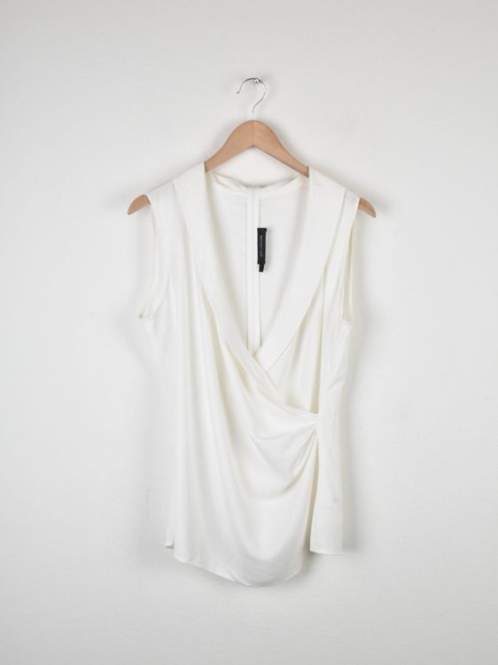 St.John Blusentop, Gr.36, weiss - Bluse - 2ND STORY