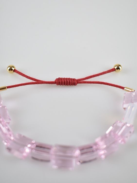 Swarovski Armband "Letra" rosa, verstellbar - 2ND STORY
