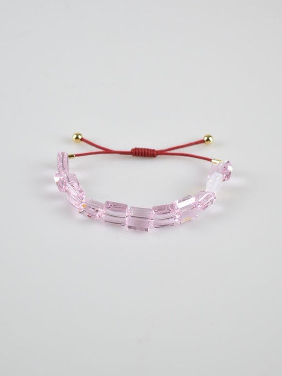 Swarovski Armband "Letra" rosa, verstellbar - 2ND STORY