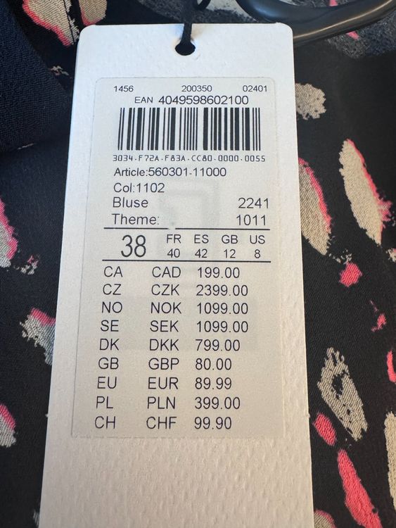 Taifun Bluse, neu mit Etikett, Gr.38, 100% Viskose - Bluse - 2ND STORY