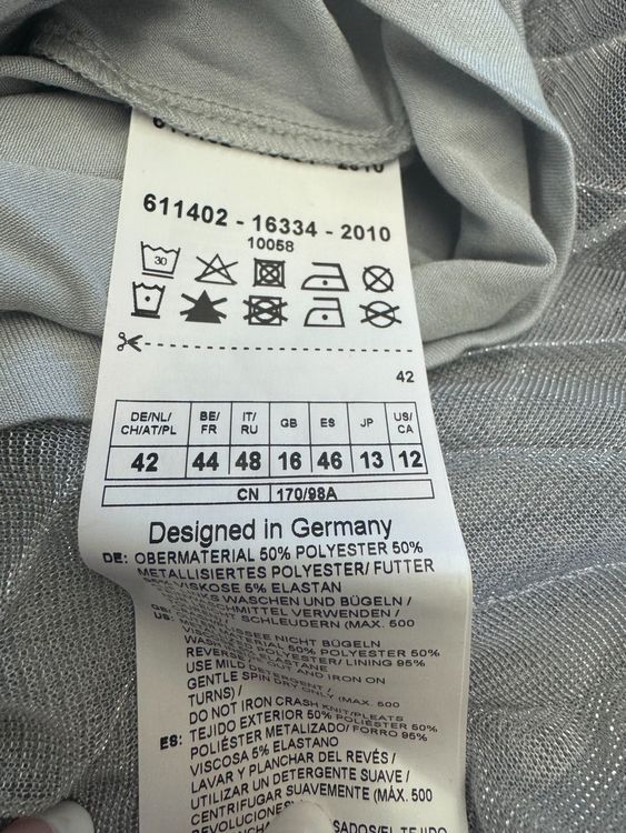 Taifun Plissee Rock, silber, Gr.42, neu mit Etikett - Rock - 2ND STORY