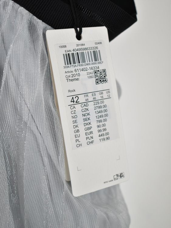 Taifun Plissee Rock, silber, Gr.42, neu mit Etikett - Rock - 2ND STORY