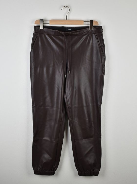 Theory Kunstlederhose Gr.L, braun, neuwertig - 0