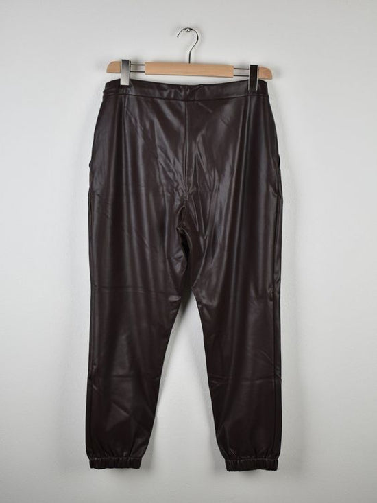 Theory Kunstlederhose Gr.L, braun, neuwertig - 3