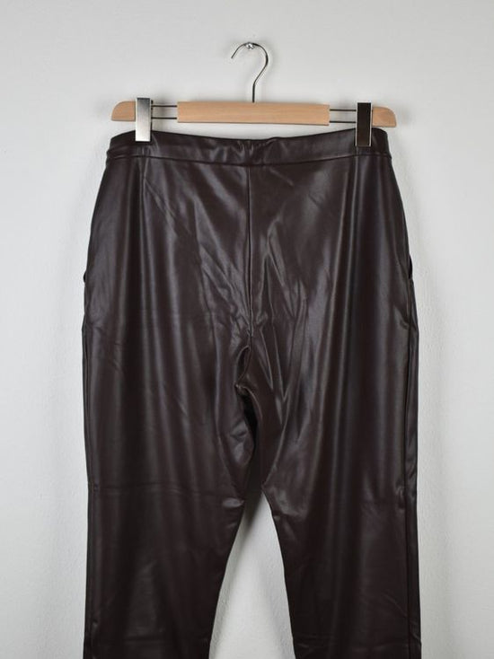 Theory Kunstlederhose Gr.L, braun, neuwertig - 4