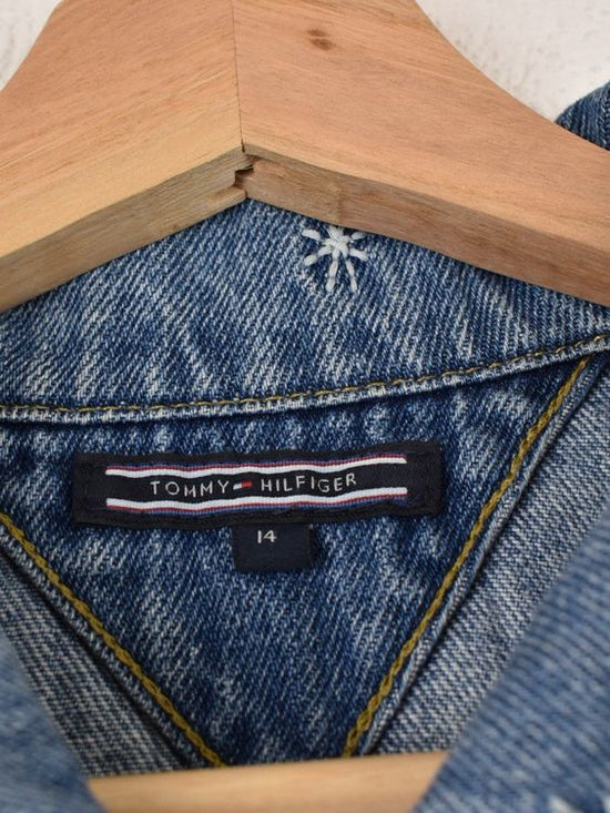 Tommy Hilfiger Jeansjacke mit Stickerei, Gr.44 (14) - Jacke - 2ND STORY