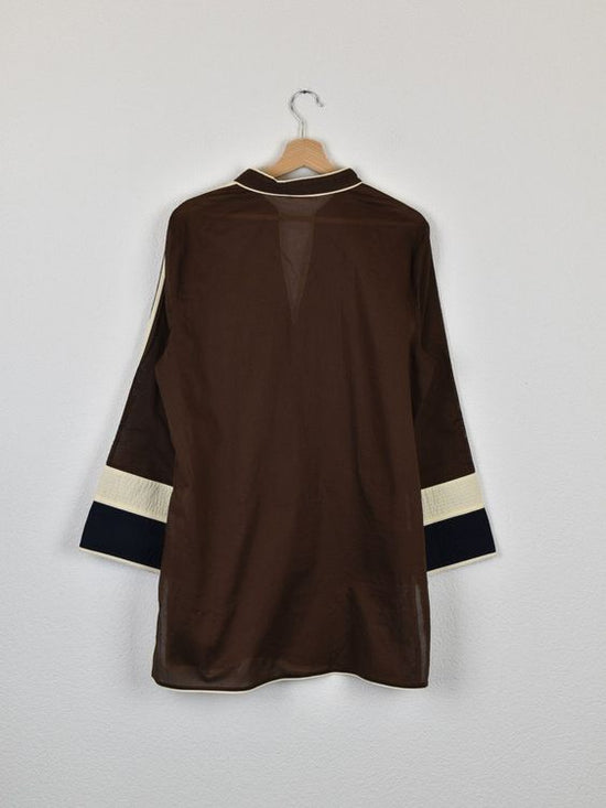 Tory Burch Tunika / Bluse, braun, Gr.XL, 100% Baumwolle - Tunika - 2ND STORY