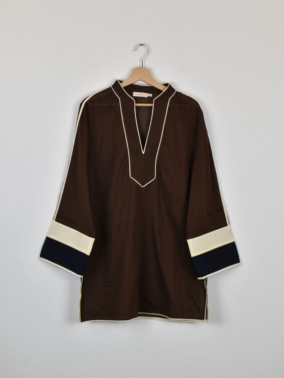 Tory Burch Tunika / Bluse, braun, Gr.XL, 100% Baumwolle - Tunika - 2ND STORY