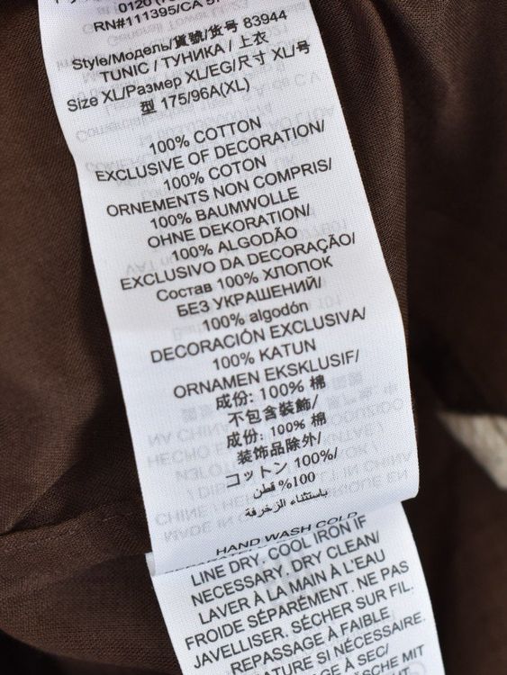 Tory Burch Tunika / Bluse, braun, Gr.XL, 100% Baumwolle - Tunika - 2ND STORY