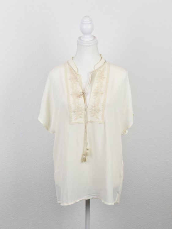 True Royal Bluse, offwhite mit Stickerei, Gr.40 (IT46) - Bluse - 2ND STORY