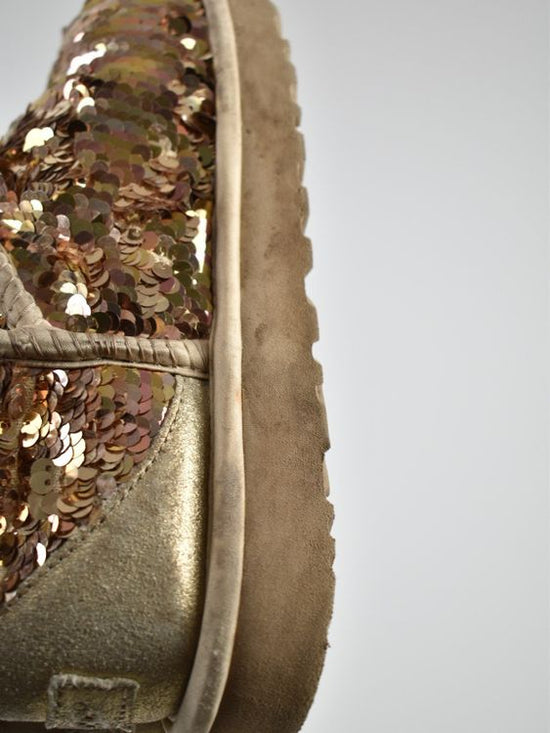 Ugg Classic Short Sequin Boots Gr.39, gold/Pailletten - 2ND STORY