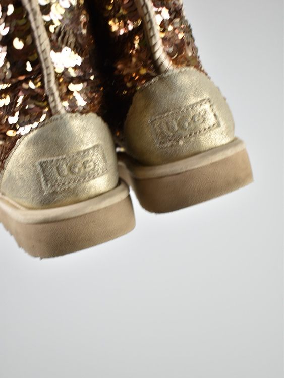 Ugg Classic Short Sequin Boots Gr.39, gold/Pailletten - 2ND STORY