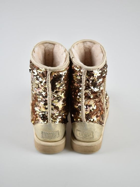 Ugg Classic Short Sequin Boots Gr.39, gold/Pailletten - 2ND STORY