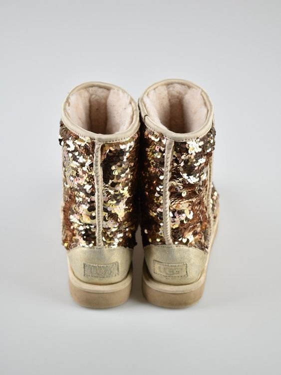 Ugg Classic Short Sequin Boots Gr.39, gold/Pailletten - 2ND STORY