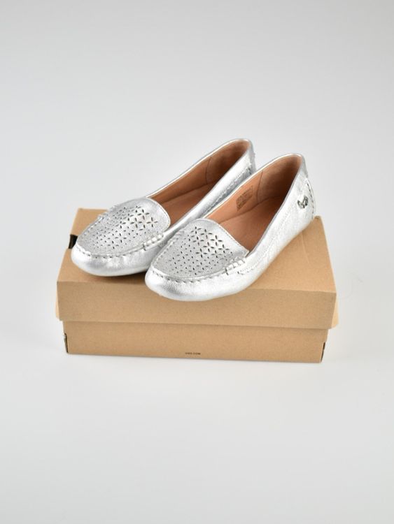 Ugg Mokassins / Halbschuhe Gr.39, neu, silber, Leder
