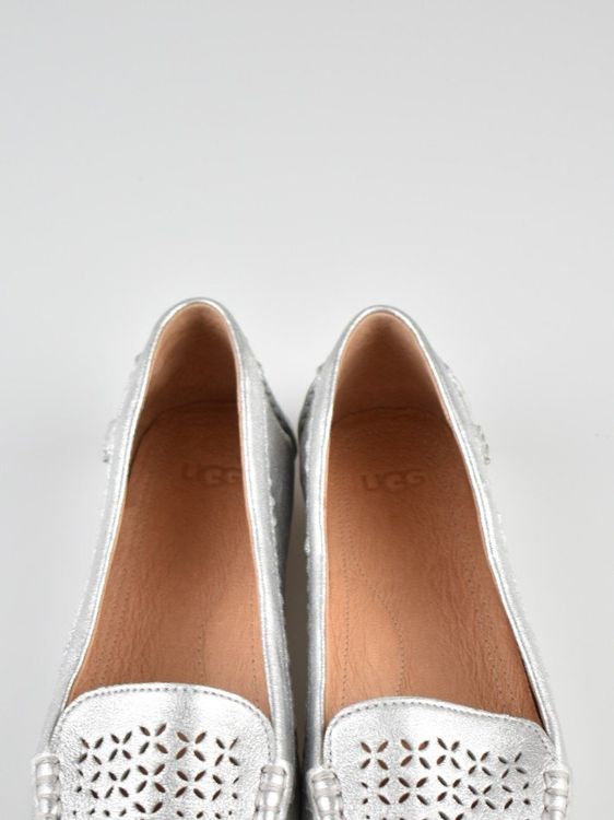 Ugg Mokassins / Halbschuhe Gr.39, neu, silber, Leder